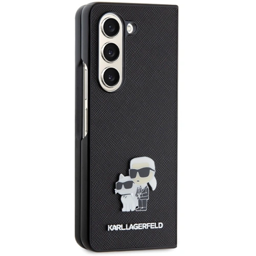 Etui Karl Lagerfeld KLHCZFD5SAKCNPK Samsung Galaxy Z Fold5 hardcase Saffiano Karl&Choupette Pin czarny/black