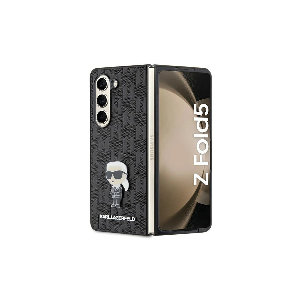 Hurtownia GSM - Case Karl Lagerfeld KLHCZFD5SAPKINPK Samsung Galaxy Z Fold5 Hardcase Saffiano Monogram Ikonik Pin schwarz/black - KLD1777 - {ean13} - Hurt