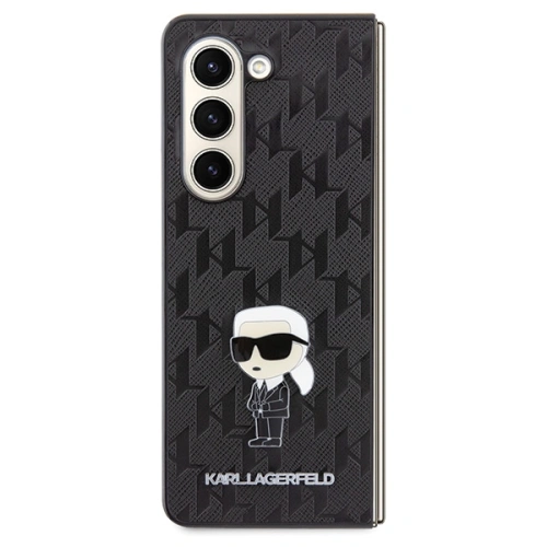 Etui Karl Lagerfeld KLHCZFD5SAPKINPK Samsung Galaxy Z Fold5 hardcase Saffiano Monogram Ikonik Pin czarny/black