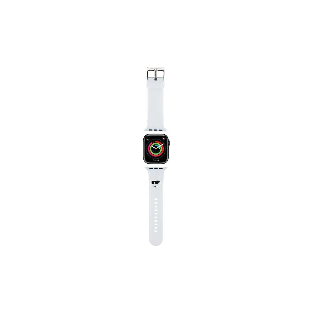 Wholesale Belt Karl Lagerfeld KLAWLSLCNH Apple Watch 4/5/6/7/SE/8/9/Ultra 44/45/49mm strap 3D Rubber Choupette Head white/biały - KLD1778 - {ean13} - Hurt