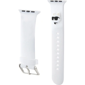 Hurtownia GSM - Pasek Karl Lagerfeld KLAWLSLCNH Apple Watch 4/5/6/7/SE/8/9/Ultra 44/45/49mm strap 3D Rubber Choupette Head biały/white - KLD1778 - {ean13} - Hurt