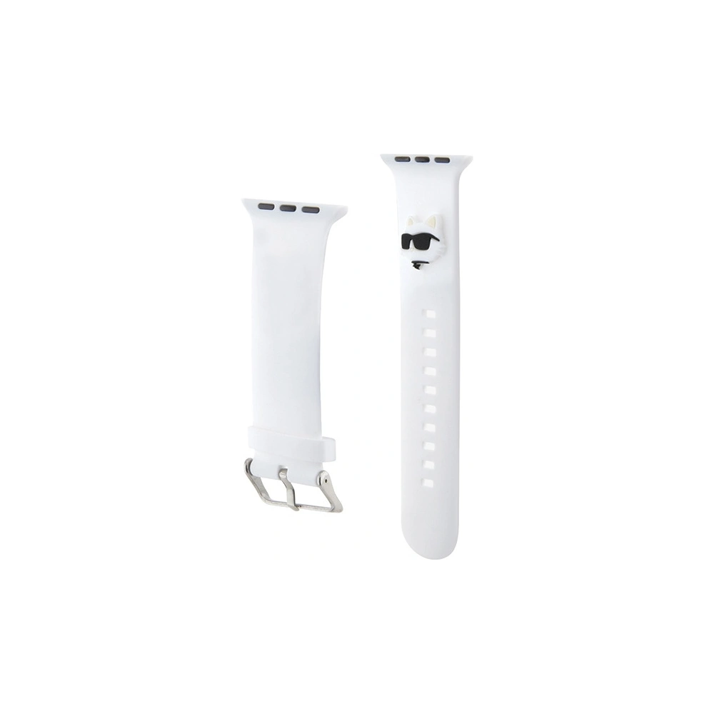 Hurtownia GSM - Pasek Karl Lagerfeld KLAWLSLCNH Apple Watch 4/5/6/7/SE/8/9/Ultra 44/45/49mm pásek 3D Rubber Choupette Head bílý/white - KLD1778 - {ean13} - Hurt