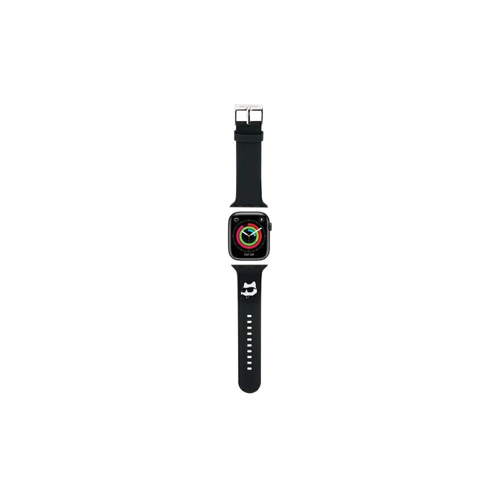 Hurtownia GSM - Pasek Karl Lagerfeld KLAWLSLCNK Apple Watch 4/5/6/7/SE/8/9/Ultra 44/45/49mm pásek 3D gumový Choupette Head černý/black - KLD1779 - {ean13} - Hurt