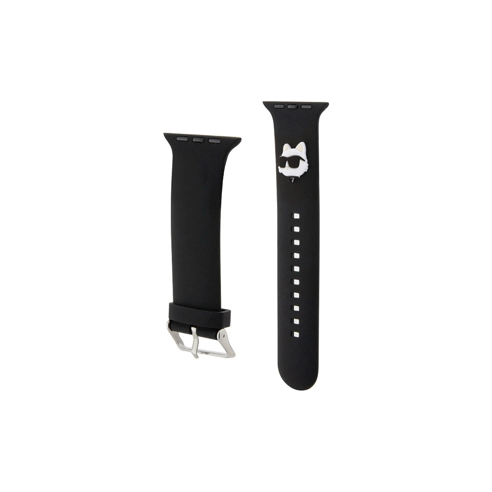 Hurtownia GSM - Pasek Karl Lagerfeld KLAWLSLCNK Apple Watch 4/5/6/7/SE/8/9/Ultra 44/45/49mm pásek 3D gumový Choupette Head černý/black - KLD1779 - {ean13} - Hurt
