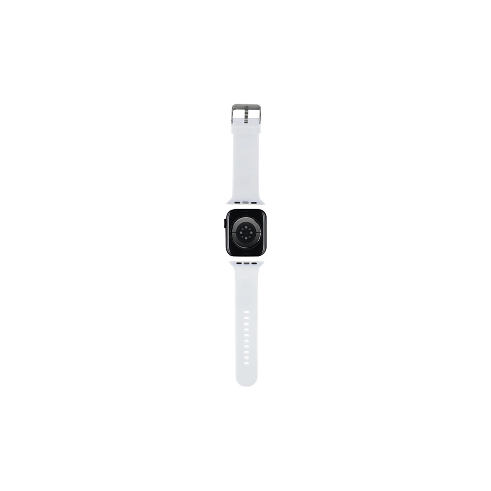 Hurtownia GSM - Pásek Karl Lagerfeld KLAWLSLKCNH Apple Watch 4/5/6/7/SE/8/9/Ultra 44/45/49mm pásek 3D guma hlavy Karl&Choupette bílý/white - KLD1780 - {ean13} - Hurt