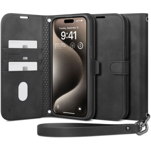 Hurtownia Spigen - 8809896750714 - SPN3193 - Etui Spigen Wallet S Pro Apple iPhone 15 Pro Black - B2B homescreen