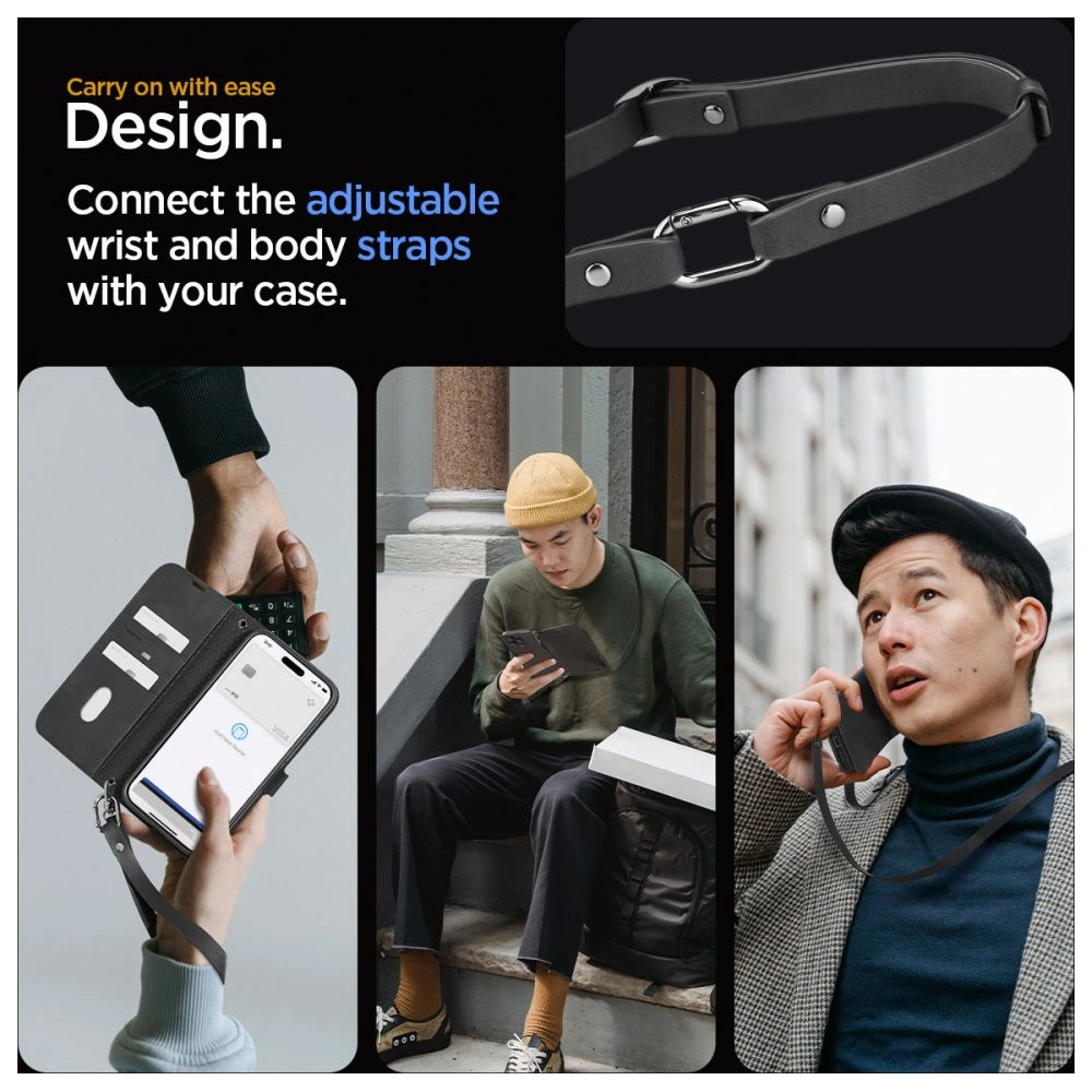 Hurtownia GSM - Etui Spigen Wallet S Pro Apple iPhone 15 Pro Max Černé - SPN3194 - {ean13} - Hurt
