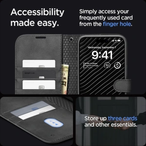 Hurtownia GSM - Etui Spigen Wallet S Pro Apple iPhone 15 Pro Max Černé - SPN3194 - {ean13} - Hurt