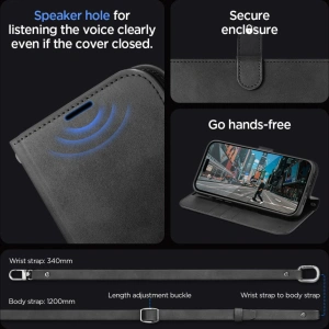 Hurtownia GSM - Etui Spigen Wallet S Pro Apple iPhone 15 Pro Max Černé - SPN3194 - {ean13} - Hurt
