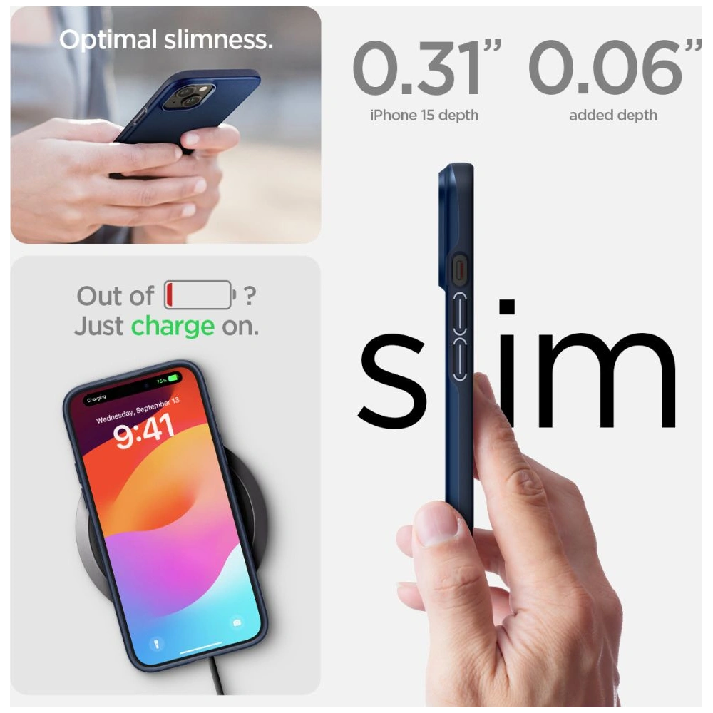 Hurtownia GSM - Etui Spigen Thin Fit Apple iPhone 15 námořnická modrá - SPN3195 - {ean13} - Hurt