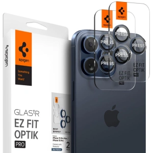 Hurtownia GSM - Sticlă securizată pentru aparat Spigen Optik.tr ez Fit Camera Protector Apple iPhone 14 Pro/Pro Max/15 Pro/Pro Max Blue Titanium [2 PACK] - SPN3197 - {ean13} - Hurt