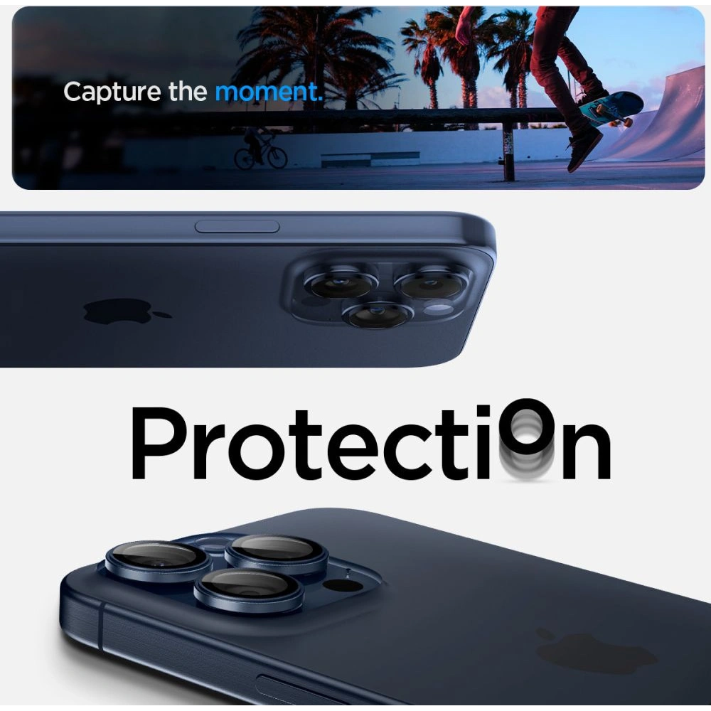 Wholesale Spigen Optik.tr ez Fit Camera Protector Apple iPhone 14 Pro/Pro Max/15 Pro/Pro Max Blue Titanium [2 PACK] - SPN3197 - {ean13} - Hurt