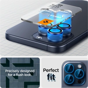 Hurtownia GSM - Sticlă securizată pentru aparat Spigen Optik.tr ez Fit Camera Protector Apple iPhone 14 Pro/Pro Max/15 Pro/Pro Max Blue Titanium [2 PACK] - SPN3197 - {ean13} - Hurt