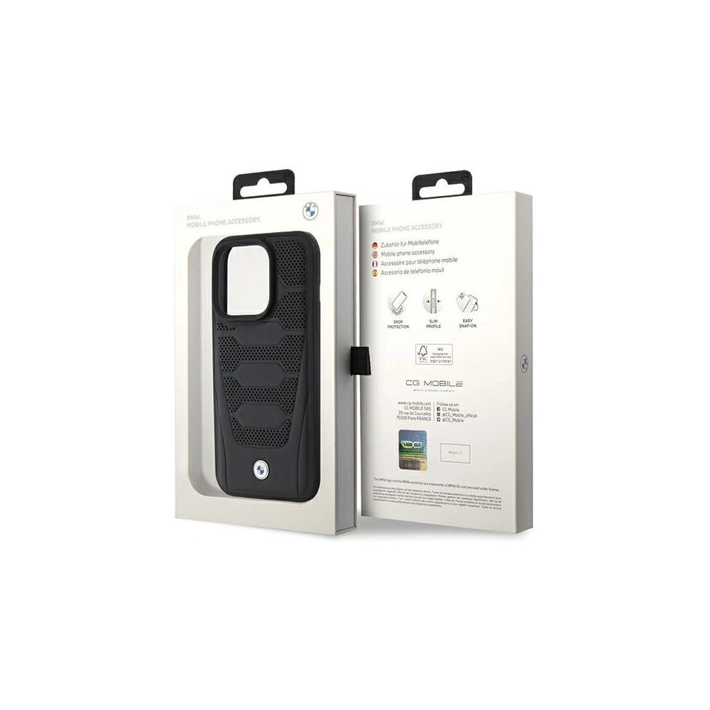 Hurtownia GSM - Case BMW BMHCP15X22RPSK Apple iPhone 15 Pro Max Lederbezug Muster schwarz/black - BMW560 - {ean13} - Hurt