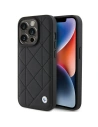 Case BMW BMHCP15X22RQDK Apple iPhone 15 Pro Max Leder gepolstert schwarz/black