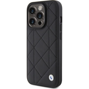 Hurtownia GSM - Etui BMW BMHCP15X22RQDK Apple iPhone 15 Pro Max bőr steppelt fekete/black - BMW561 - {ean13} - Hurt