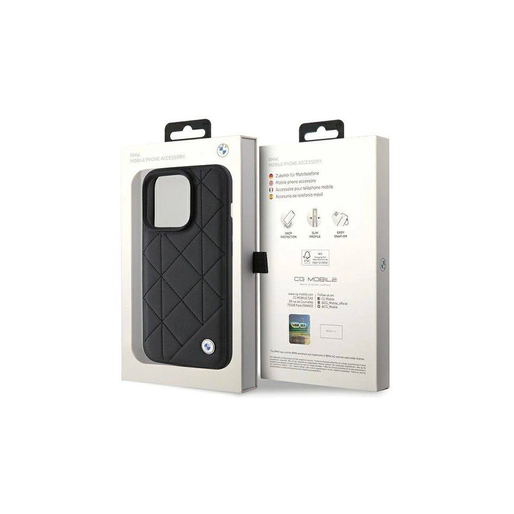Hurtownia GSM - Case BMW BMHCP15X22RQDK Apple iPhone 15 Pro Max Leder gepolstert schwarz/black - BMW561 - {ean13} - Hurt