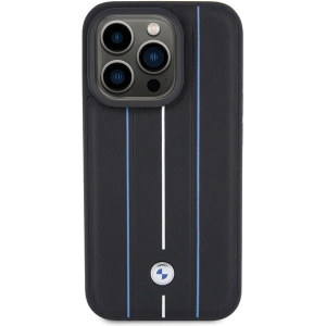 Hurtownia GSM - Case BMW BMHCP15X22RVSK Apple iPhone 15 Pro Max Hardcase Leder Prägung Blaue Linien schwarz/black - BMW562 - {ean13} - Hurt