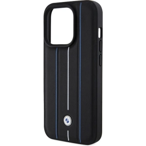 Hurtownia GSM - Case BMW BMHCP15X22RVSK Apple iPhone 15 Pro Max Hardcase Leder Prägung Blaue Linien schwarz/black - BMW562 - {ean13} - Hurt