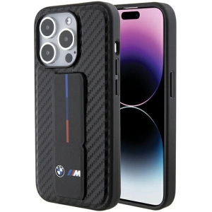 Hurtownia GSM - Case BMW BMHCP15XGSPCCK Apple iPhone 15 Pro Max Hardcase Grip Stand Smooth & Carbon schwarz/black - BMW564 - {ean13} - Hurt