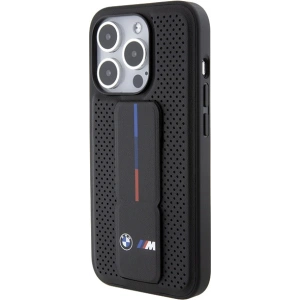 Wholesale BMW BMHCP15XGSPPRK Apple iPhone 15 Pro Max hardcase Grip Stand Smooth & Perforated black - BMW565 - {ean13} - Hurt
