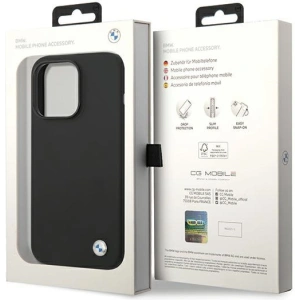 Hurtownia GSM - Etui BMW BMHCP15XSILBK Apple iPhone 15 Pro Max szilikon fém logó fekete/black - BMW566 - {ean13} - Hurt