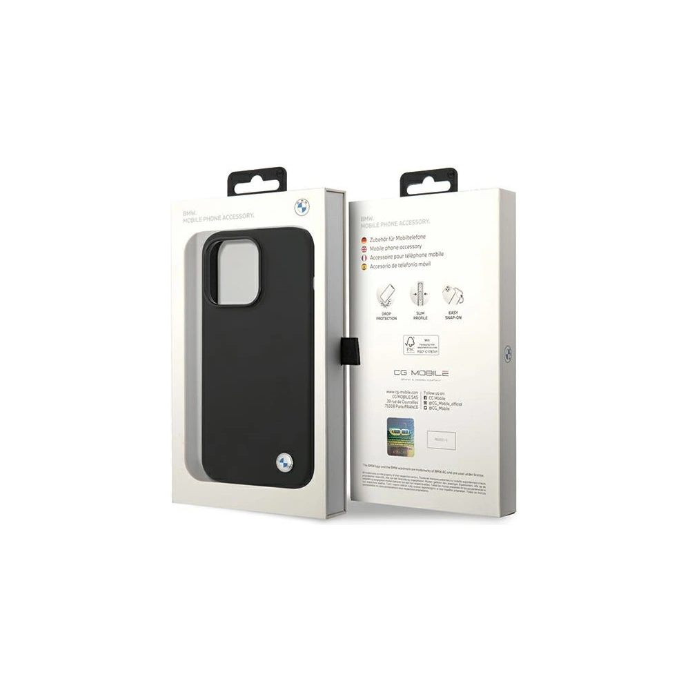 Hurtownia GSM - Etui BMW BMHCP15XSILBK Apple iPhone 15 Pro Max szilikon fém logó fekete/black - BMW566 - {ean13} - Hurt