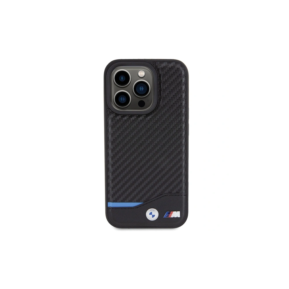 Hurtownia GSM - Etui BMW BMHMP15L22NBCK Apple iPhone 15 Pro hardcase Leather Carbon MagSafe czarny/black - BMW567 - {ean13} - Hurt
