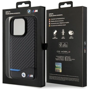 Hurtownia GSM - Etui BMW BMHMP15X22NBCK Apple iPhone 15 Pro Max hardcase din piele carbon MagSafe negru/black - BMW571 - {ean13} - Hurt