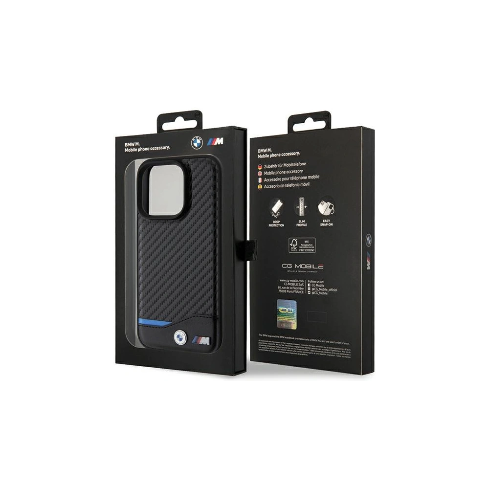 Hurtownia GSM - Case BMW BMHMP15X22NBCK Apple iPhone 15 Pro Max Hartschale Leder Carbon MagSafe schwarz/black - BMW571 - {ean13} - Hurt