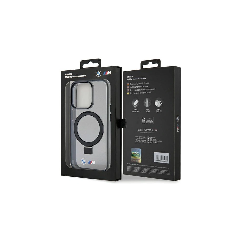 Hurtownia GSM - Etui BMW BMHMP15XURSK Apple iPhone 15 Pro Max kemény tok Ring Stand M Collection MagSafe fekete/black - BMW573 - {ean13} - Hurt