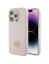 Etui Guess GUHCP15LM4DGPP iPhone 15 Pro jasnoróżowy/pink hardcase Silicone Logo Strass 4G