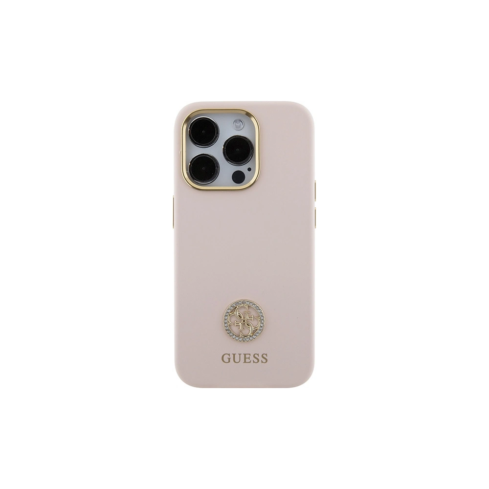 Hurtownia GSM - Etui Guess GUHCP15LM4DGPP iPhone 15 Pro roz roz/pink hardcase Silicon Logo Strass 4G - GUE3006 - {ean13} - Hurt