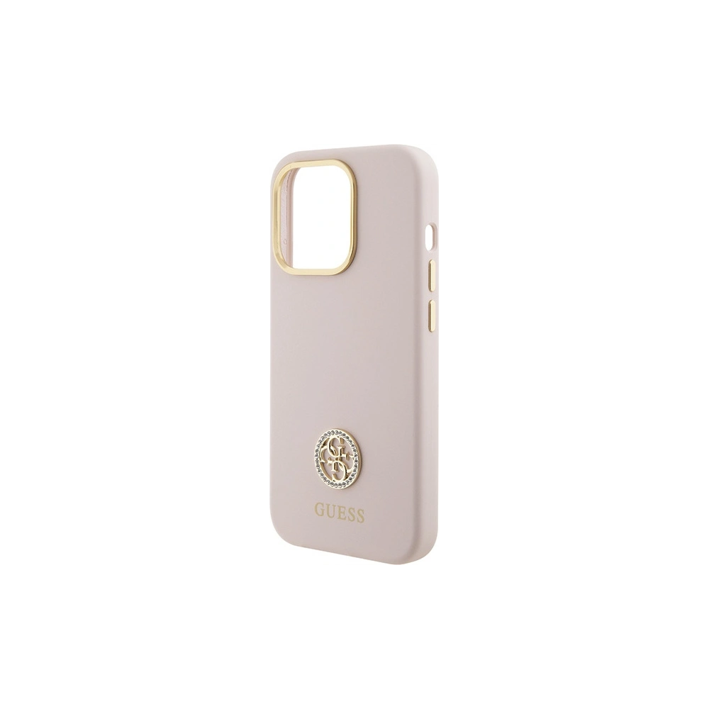 Wholesale Guess GUHCP15LM4DGPP iPhone 15 Pro jasnoróżowy/pink hardcase Silicone Logo Strass 4G - GUE3006 - {ean13} - Hurt