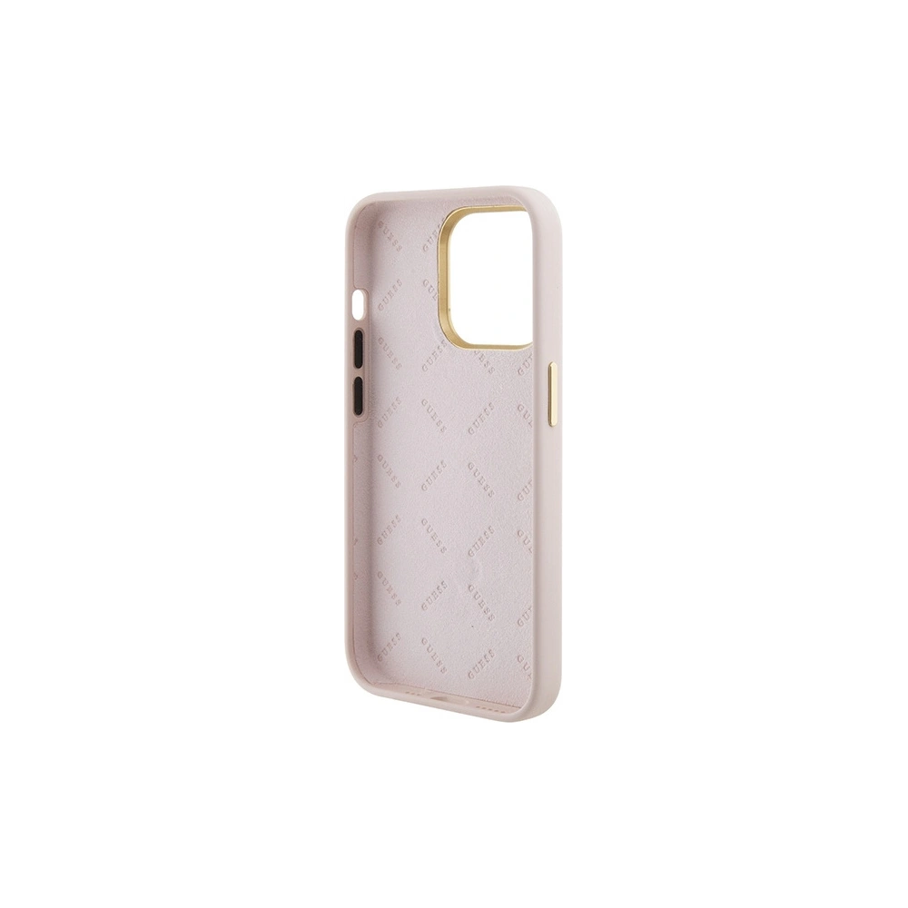 Hurtownia GSM - Etui Guess GUHCP15LM4DGPP iPhone 15 Pro jasnoróżowy/pink hardcase Silicone Logo Strass 4G - GUE3006 - {ean13} - Hurt