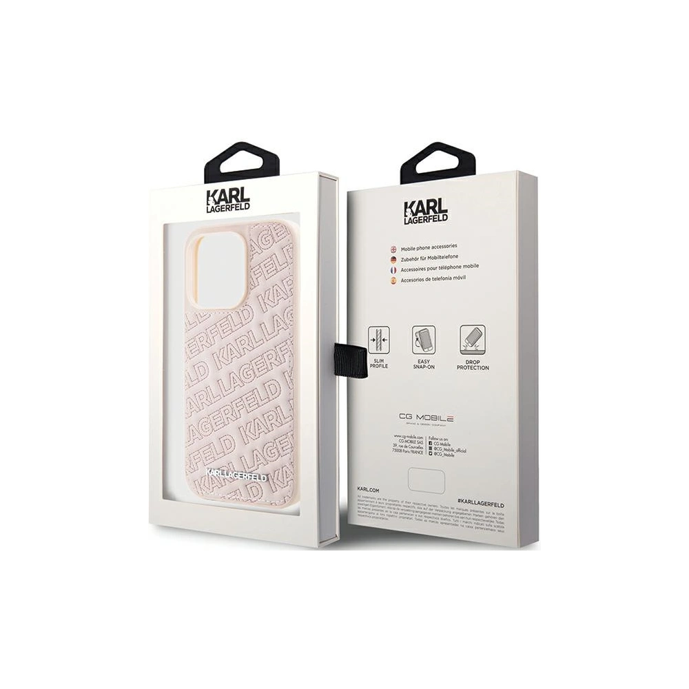 Hurtownia GSM - Case Karl Lagerfeld KLHCP15LPQKPMP iPhone 15 Pro rosa/pink Hartschale Quilted K Muster - KLD1784 - {ean13} - Hurt