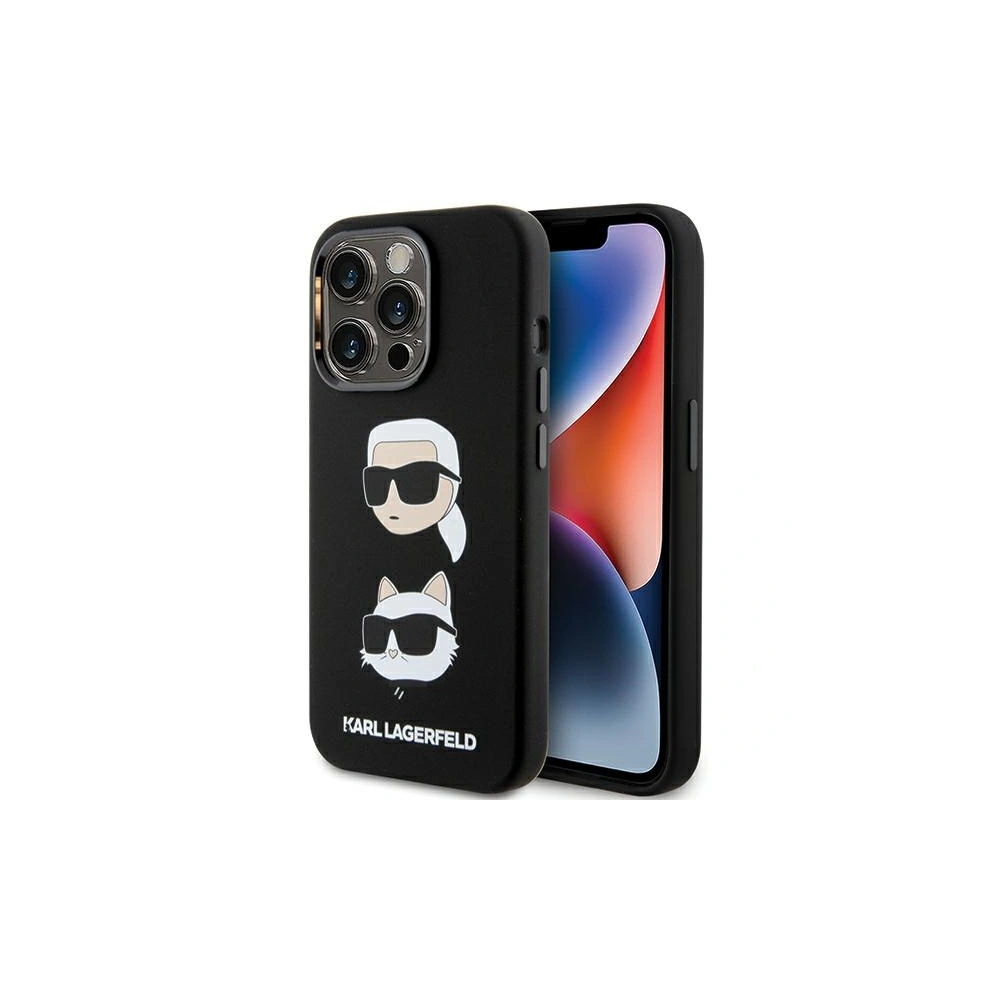 Hurtownia GSM - Case Karl Lagerfeld KLHCP15LSDHKCNK iPhone 15 Pro schwarz/black Silikon Case Karl&Choupette Kopf - KLD1785 - {ean13} - Hurt