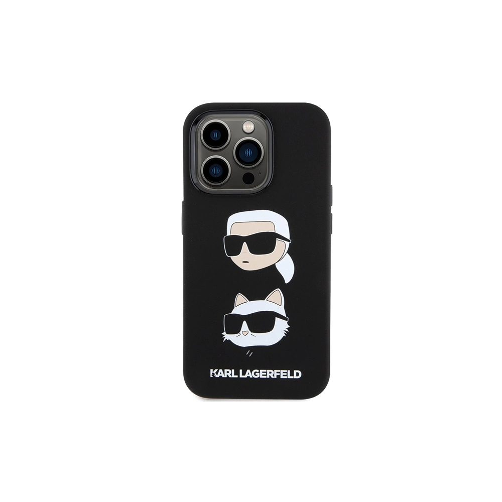 Hurtownia GSM - Case Karl Lagerfeld KLHCP15LSDHKCNK iPhone 15 Pro schwarz/black Silikon Case Karl&Choupette Kopf - KLD1785 - {ean13} - Hurt