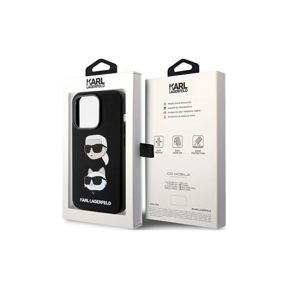Hurtownia GSM - Case Karl Lagerfeld KLHCP15LSDHKCNK iPhone 15 Pro schwarz/black Silikon Case Karl&Choupette Kopf - KLD1785 - {ean13} - Hurt