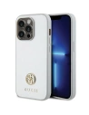 Case Guess GUHCP15LPS4DGPS iPhone 15 Pro silber/silver Hardcase Strass Metall-Logo