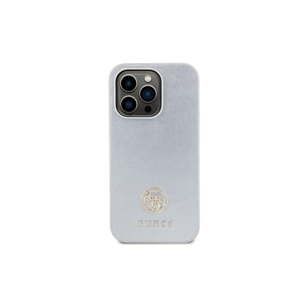 Hurtownia GSM - Case Guess GUHCP15LPS4DGPS iPhone 15 Pro silber/silver Hardcase Strass Metall-Logo - GUE3010 - {ean13} - Hurt