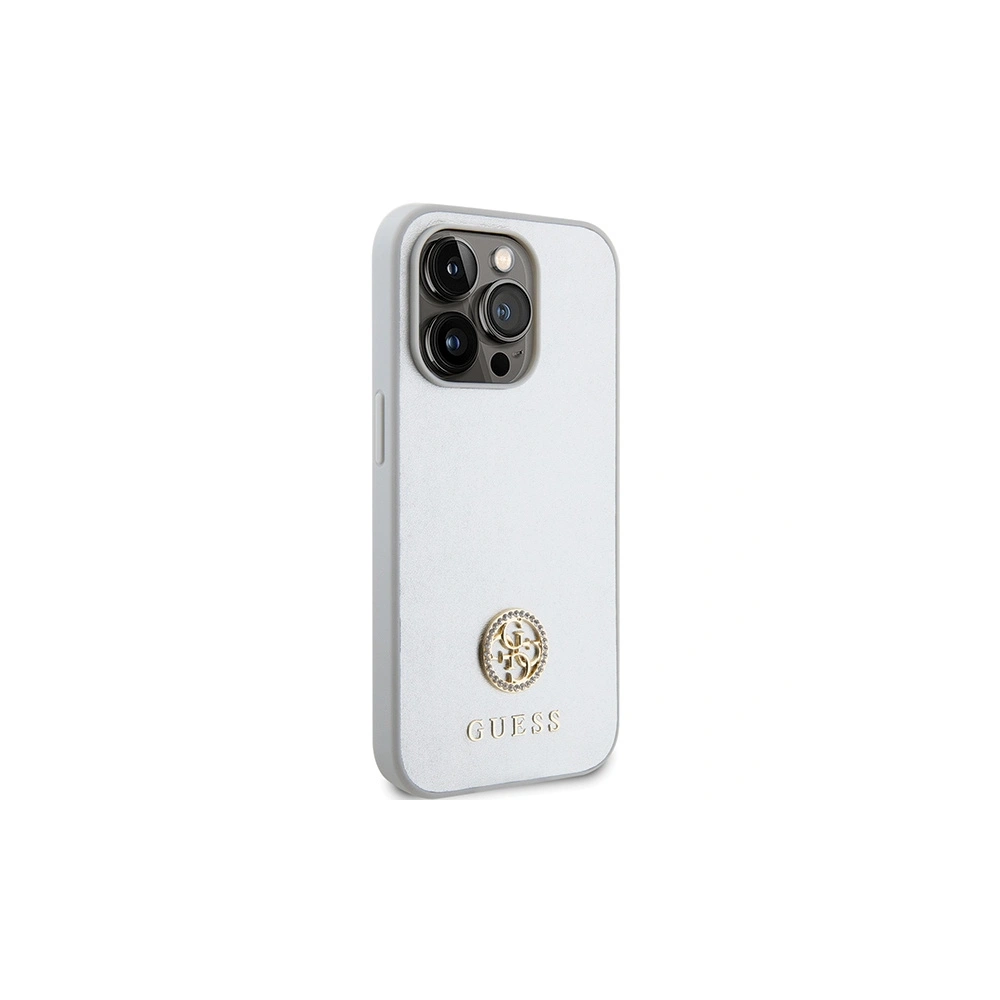 Hurtownia GSM - Case Guess GUHCP15LPS4DGPS iPhone 15 Pro silber/silver Hardcase Strass Metall-Logo - GUE3010 - {ean13} - Hurt