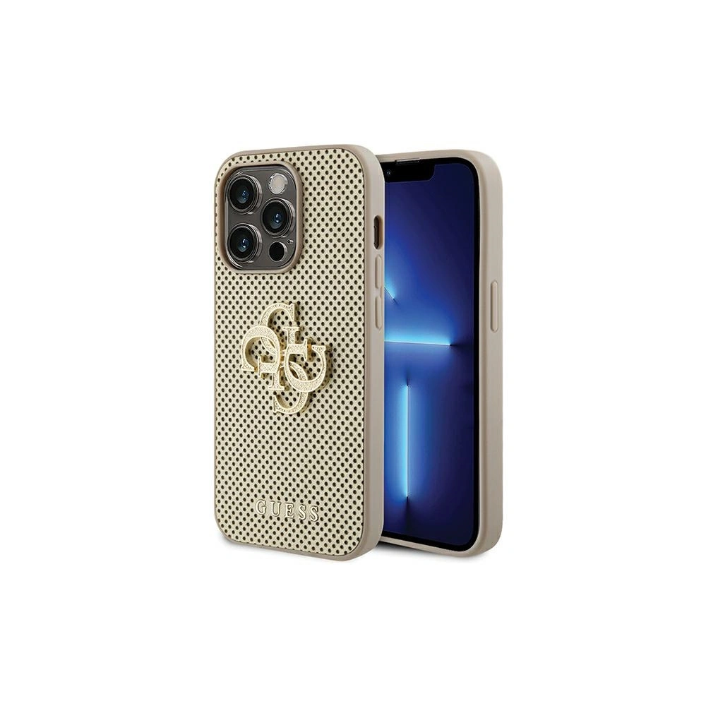 Hurtownia GSM - Etui Guess GUHCP15LPSP4LGD iPhone 15 Pro złoty/gold hardcase Perforated 4G Glitter - GUE3011 - {ean13} - Hurt