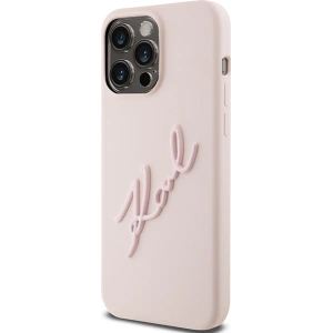 Karl Lagerfeld KLHCP15LSKSBMCP iPhone 15 Pro różowy/pink hardcase Silicone Karl Script