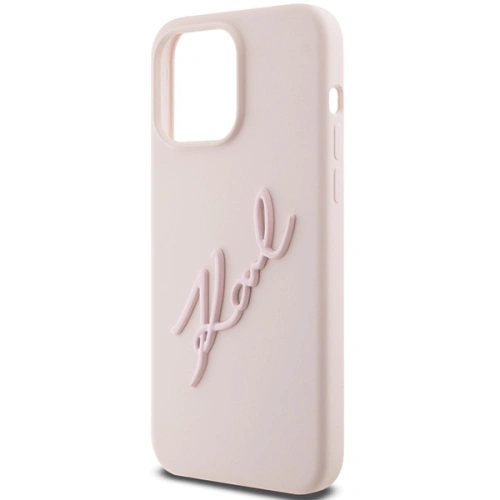 Etui Karl Lagerfeld KLHCP15LSKSBMCP iPhone 15 Pro różowy/pink hardcase Silicone Etui Karl Script