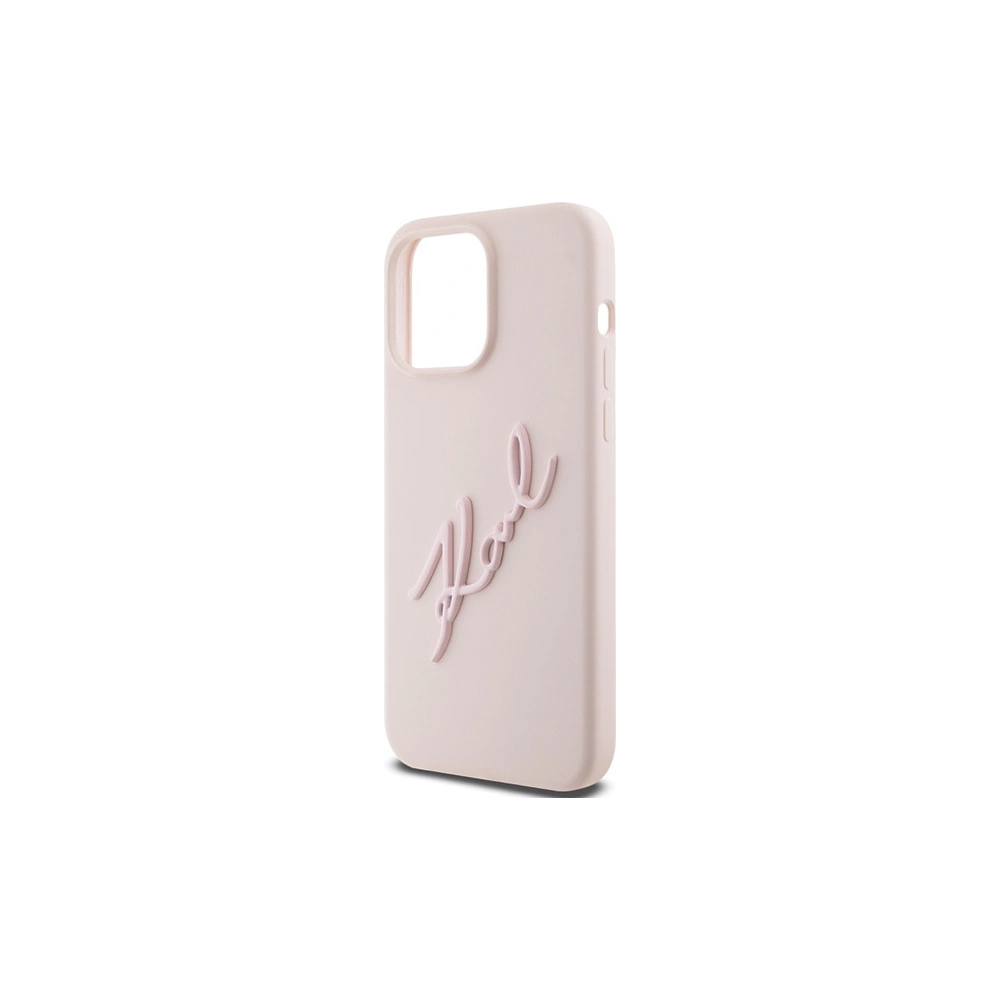 Hurtownia GSM - Etui Karl Lagerfeld KLHCP15LSKSBMCP iPhone 15 Pro różowy/pink hardcase Silicone Etui Karl Script - KLD1787 - {ean13} - Hurt