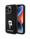 Etui Karl Lagerfeld KLHCP15LSMHKNPK iPhone 15 Pro czarny/black Silicone Ikonik Metal Pin