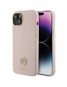 Etui Guess GUHCP15SM4DGPP iPhone 15 světle růžový/pink hardcase Silicone Logo Strass 4G