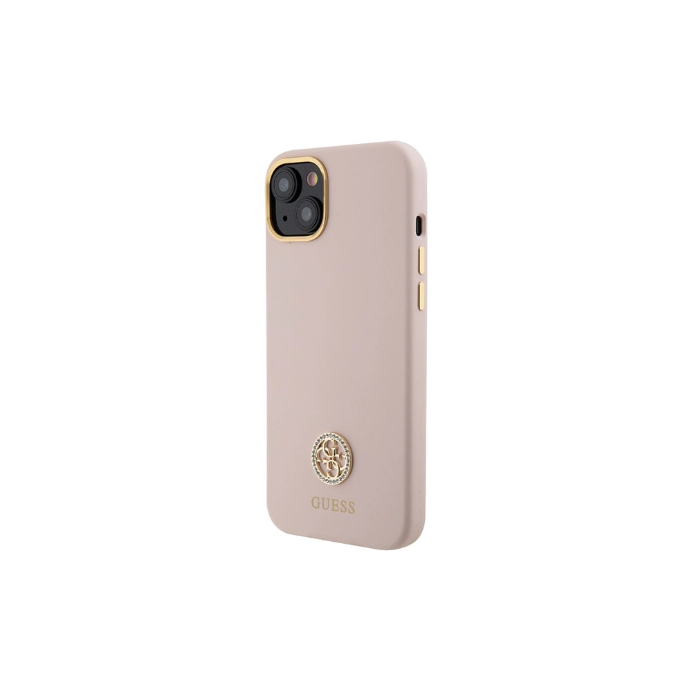 Wholesale Guess GUHCP15SM4DGPP iPhone 15 jasnoróżowy/pink hardcase Silicone Logo Strass 4G - GUE3017 - {ean13} - Hurt