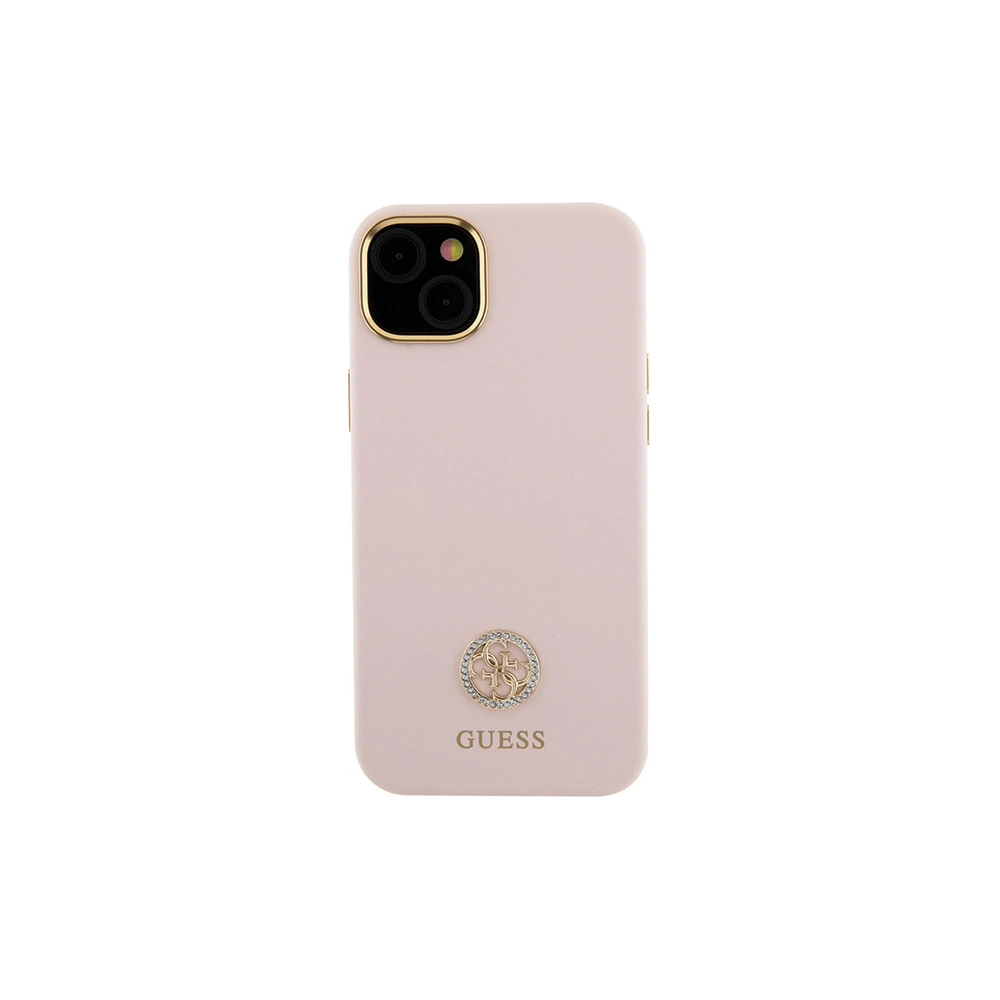 Hurtownia GSM - Etui Guess GUHCP15SM4DGPP iPhone 15 jasnoróżowy/pink hardcase Silicone Logo Strass 4G - GUE3017 - {ean13} - Hurt